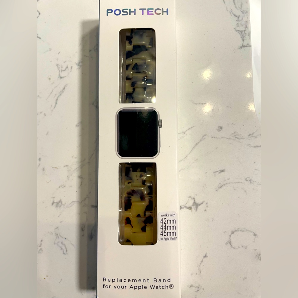 Posh Tech Stainless Steel Replacement Band for Apple Watch, Light Tortoise